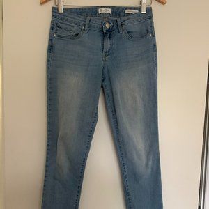 Jessica Simpson Rolled Crop Mid Rise Skinny Jeans Women's Size 4/27 Light Wash